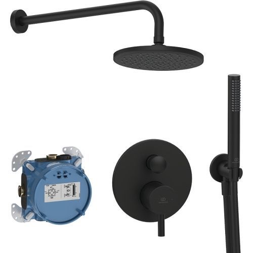 Душевая система Ideal Standard Ceraline BD193XG встраиваемая в стену цвет черный