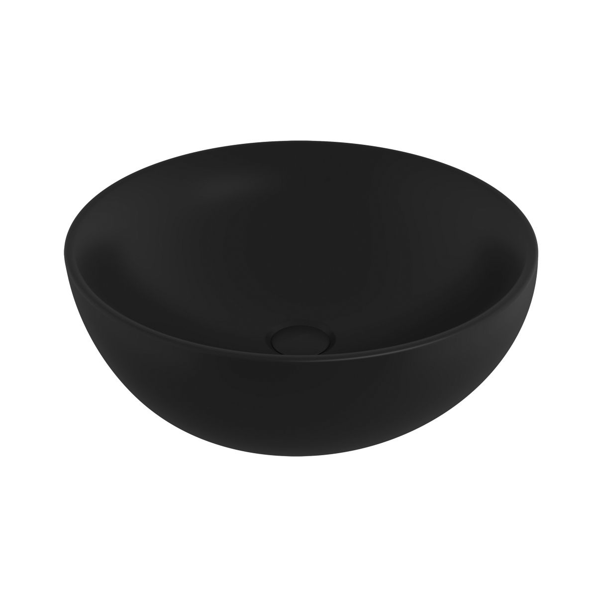 Раковина из сантехнического фарфора Ambassador Queen 116T20201 50х50 накладная цвет черный без отверстий под смеситель