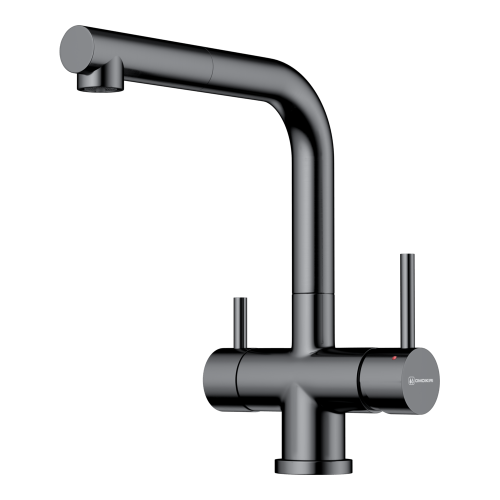 Смеситель для кухни Omoikiri Takamatsu-S 4994564 на мойку вороненая сталь