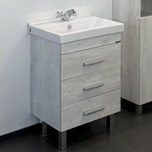 Тумба с раковиной Comforty Никосия 00004142203CF 60х40 напольная цвет серый