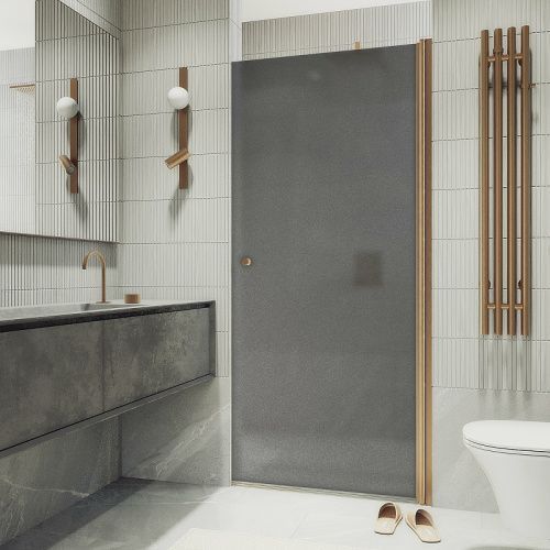 Душевая дверь Maybah Glass MGD-813-2 90х200 стекло тонированное профиль бронза