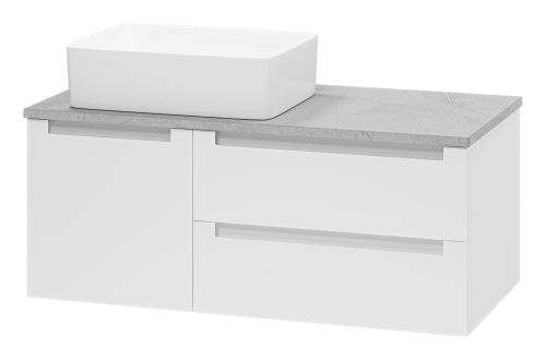 Тумба под раковину Brevita Cargo CAR-01100-011П2Я 100х50 подвесная цвет белый