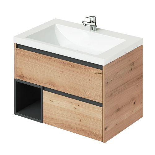 Тумба с раковиной Итана Amelia CS00090990 70х50 подвесная цвет коричневый