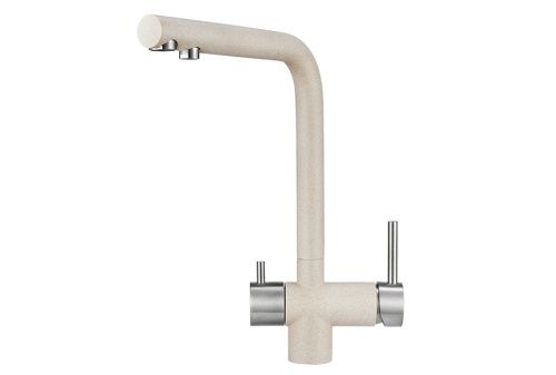 Смеситель для кухни Granula 2305, ПИРИТ на мойку бежевый