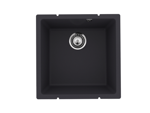 Кухонная мойка Ulgran Quartz Under 400-08 45х45 цвет черный