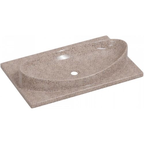Раковина из искусственного камня СанТа 900142 70х50 подвесная цвет коричневый 1 отверстие под смеситель