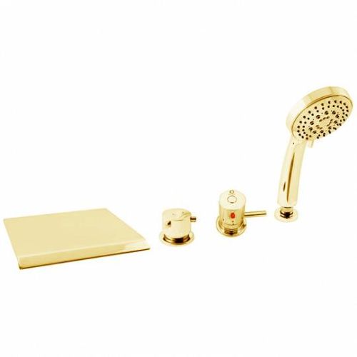 Смеситель RavSlezak DT274.5PZ на борт ванны золото