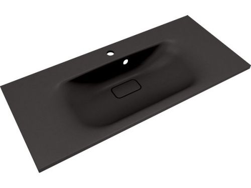 Раковина из искусственного камня Florentina Фортуна 1000 10.270.01000.302 100х50 накладная цвет черный 1 отверстие под смеситель