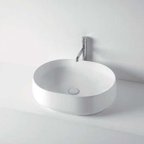 Раковина керамическая Kerasan F10 460530 60 см накладная цвет белый без отверстий под смеситель