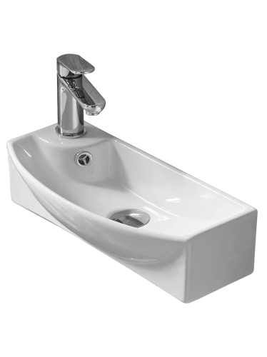 Раковина из сантехнического фаянса WeltWasser WW SK 10000008694 50х20 подвесная цвет белый