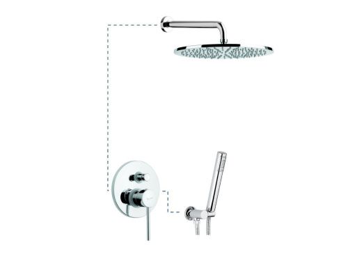 Душевая система Emmevi 0002CR встраиваемая в стену цвет хром