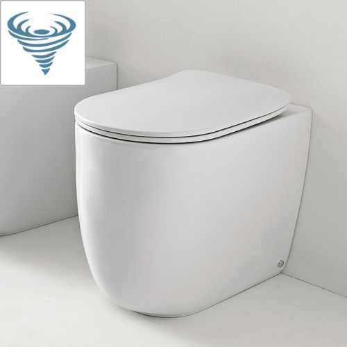 Чаша унитаза приставная Kerasan Nolita 531930 цвет белый без сиденья безободковая смыв торнадо