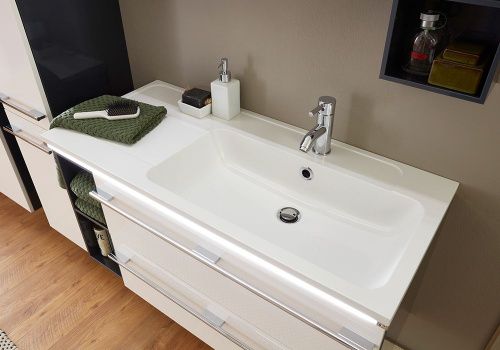 Раковина из искусственного камня Marlin 3250star MWSTA10L 100х50 подвесная цвет белый 1 отверстие под смеситель