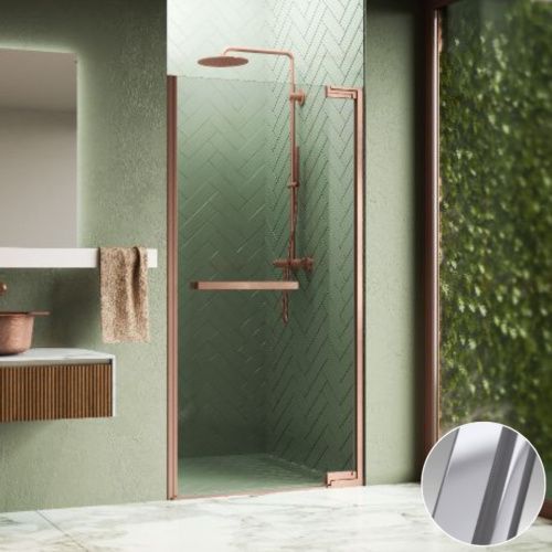 Душевая дверь Novellini N180 N1801B90-1B 90х200 стекло прозрачное профиль хром