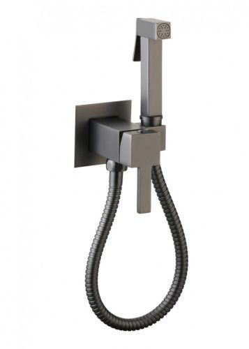 Гигиенический душ со смесителем CeramaLux KBS/008 оружейная сталь