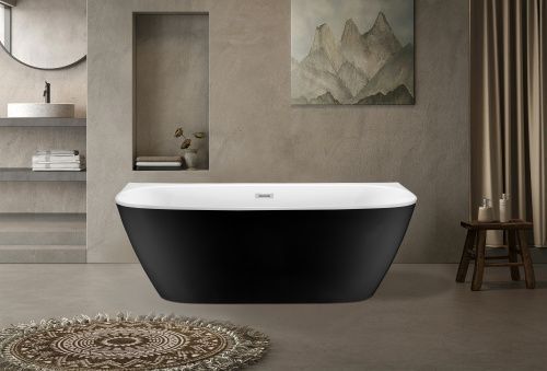 Ванна акриловая Esbano San Marino (black) ESVASANMB 170х80 отдельностоящая овальная с каркасом