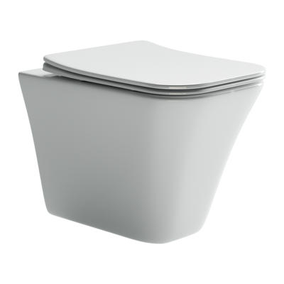 Унитаз подвесной Ceramica Nova MONO CN1902 белый с сиденьем микролифт безободковый душевой смыв