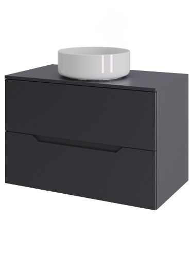 Тумба с раковиной Orange Line Li-70TugMDF+B09-360W 70х50 подвесная цвет серый