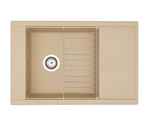 Кухонная мойка Aquaton Делия 1A715132DE260 80х50 цвет бежевый поверхность матовая