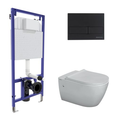 Комплект унитаз с инталляцией и клавишей смыва Berges NOVUM 043217