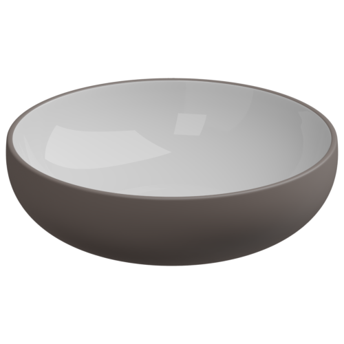 Раковина керамическая GSG Ceramic Design Easy EALAVRO45BI000/029 50х50 накладная цвет белый/коричневый без отверстий под смеситель