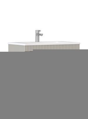 Тумба под раковину Velvex Alba 369 тирамису 80х40 подвесная цвет серый