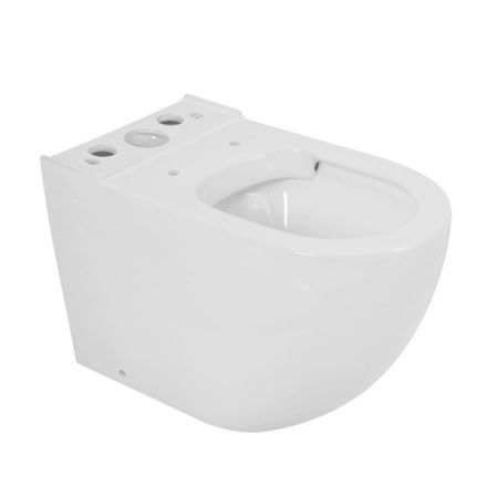 Чаша унитаза напольная Cezares STYLUS CZR-152-CPR цвет белый без бачка без сиденья безободковая каскадный смыв