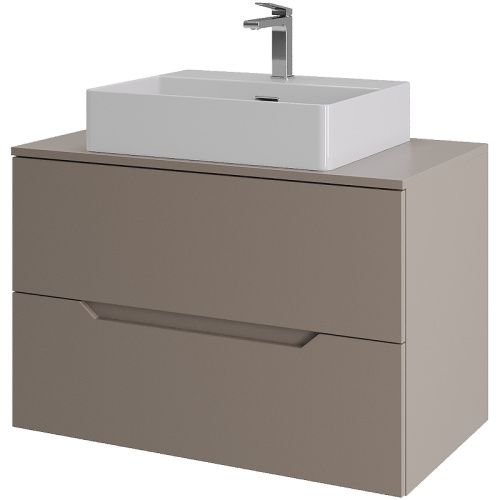 Тумба с раковиной Orange Line Li-80TuLMDF+B04-500W 80х50 цвет бежевый