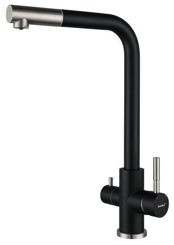 Смеситель для кухни Granfest QUARZ Z-5421 черный на мойку черный