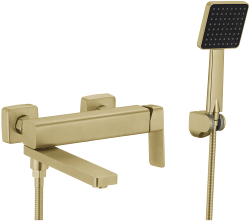 Смеситель для ванны и душа Fmark FS8724-22C настенный золото