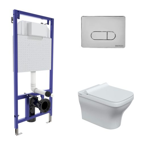 Комплект унитаз с инталляцией и клавишей смыва Berges NOVUM 042450