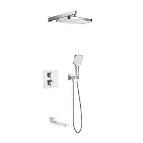 Душевая система Rose R1595F встраиваемая в стену цвет белый с термостатом