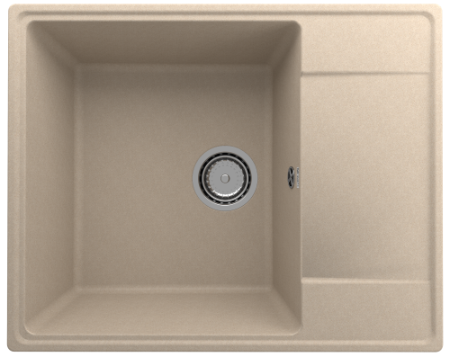 Кухонная мойка Ulgran Quartz Prima 605-03 60х50 цвет бежевый поверхность матовая