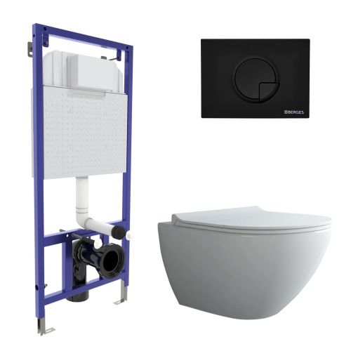 Комплект унитаз с инталляцией и клавишей смыва Berges NOVUM 043268