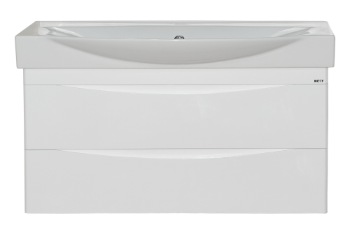 Тумба под раковину Misty Элвис П-Элв01105-0112ЯПо 100х40 подвесная цвет белый