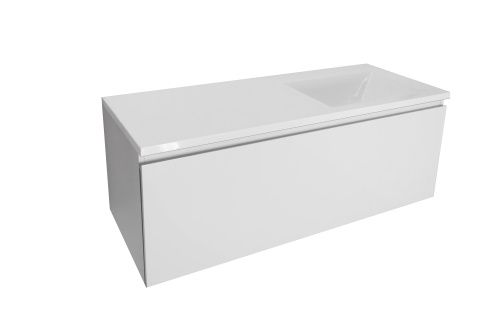 Тумба с раковиной Эстет Dallas Luxe 100 ФР-00002320 100х50 подвесная цвет белый