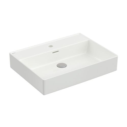 Раковина из сантехнического фарфора Berges Ego 182003 60х50 подвесная цвет белый 1 отверстие под смеситель