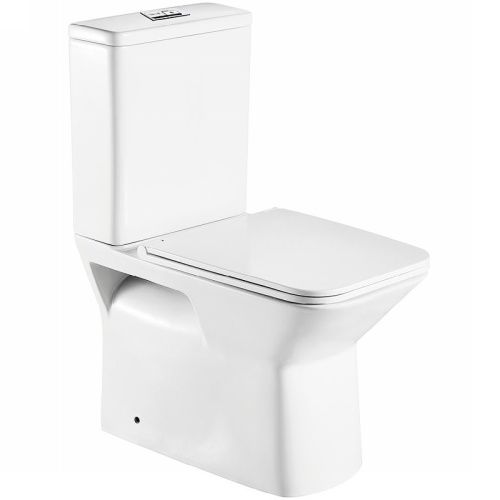 Унитаз напольный с бачком WeltWasser WW ZINNBACH 001 GL-WT (10000009967) белый с сиденьем микролифт безободковый душевой смыв