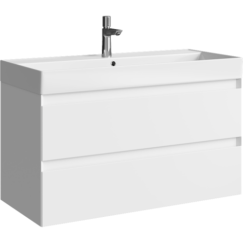 Тумба под раковину Aqwella Y GE01102WM 100х50 подвесная цвет белый