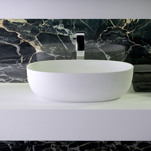 Раковина из искусственного камня Knief Prime 0600-013-01 50 см накладная цвет белый без отверстий под смеситель