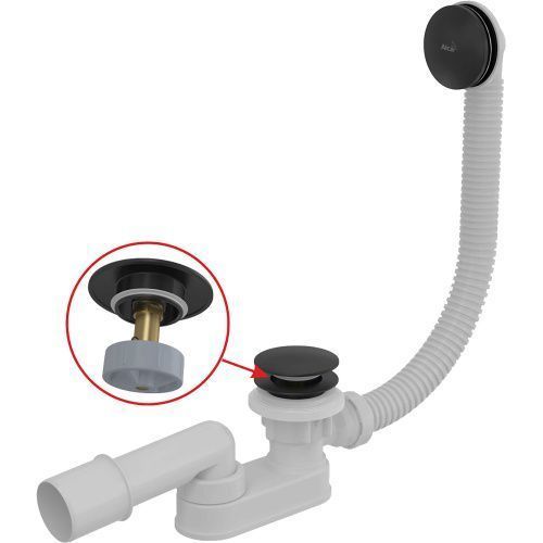 Слив-перелив Alcadrain A507BLACK-80 белый