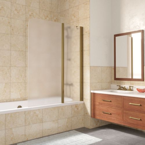 Душевая шторка на ванну Vegas-Glass E2V LUX ST E2V LUX ST 115 05 10 R 115х150 стекло матовое профиль бронза ориентация правая