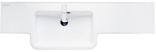 Раковина из искусственного камня Aquaton Hotel 1A709631PI01L 140х40 подвесная цвет белый