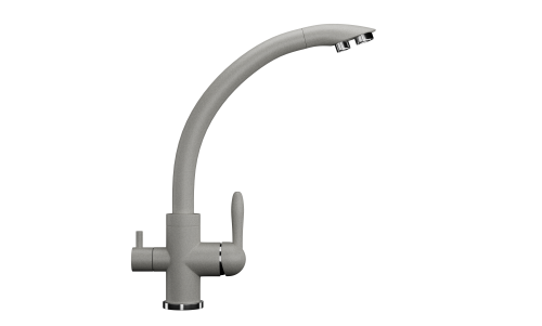 Смеситель для кухни Ulgran Classic U-017-310 на мойку серый