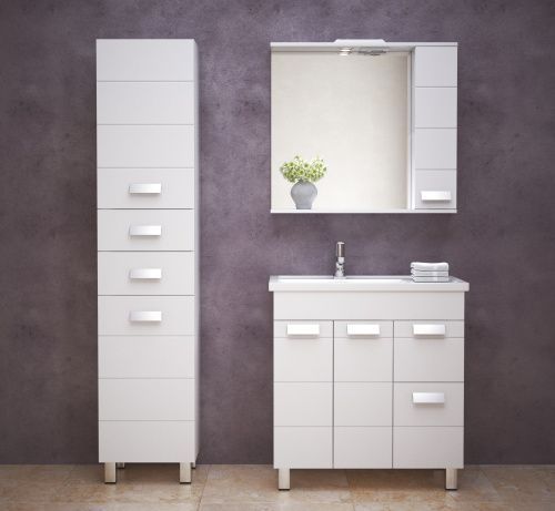 Шкаф-пенал Corozo Денвер SP-00000536 40х190 напольный цвет белый