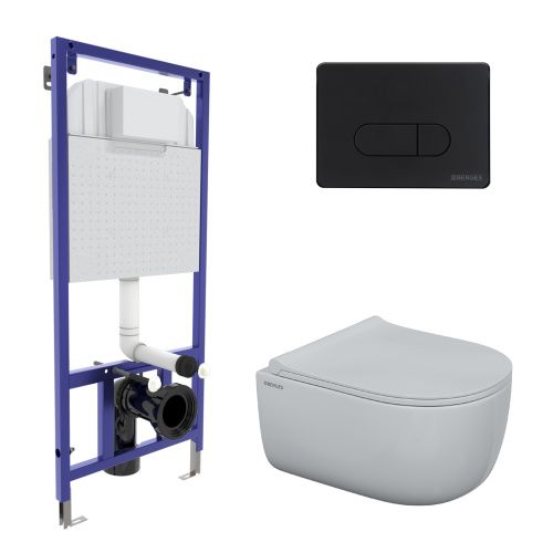 Комплект унитаз с инталляцией и клавишей смыва Berges NOVUM 047235