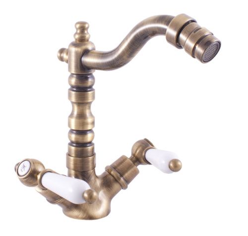 Смеситель RavSlezak MORAVA RETRO MK520.5/9SM на биде бронза