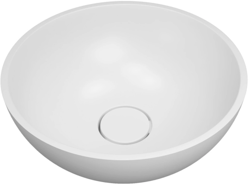 Раковина из искусственного камня Florentina Алтея 350R 10.290.00350.001 40х40 накладная цвет белый без отверстий под смеситель