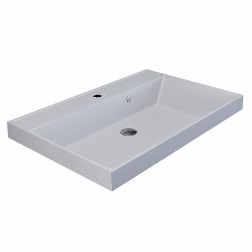 Раковина из искусственного камня Uperwood Classic Quartz 291030003 70х50 полувстраиваемая цвет белый