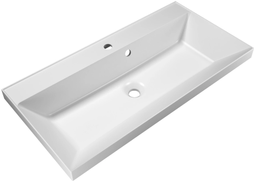 Раковина из искусственного камня Florentina Астория 900 10.170.00900.001 90х50 накладная цвет белый 1 отверстие под смеситель